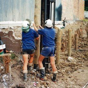Timber piling on the Sunshine Coast