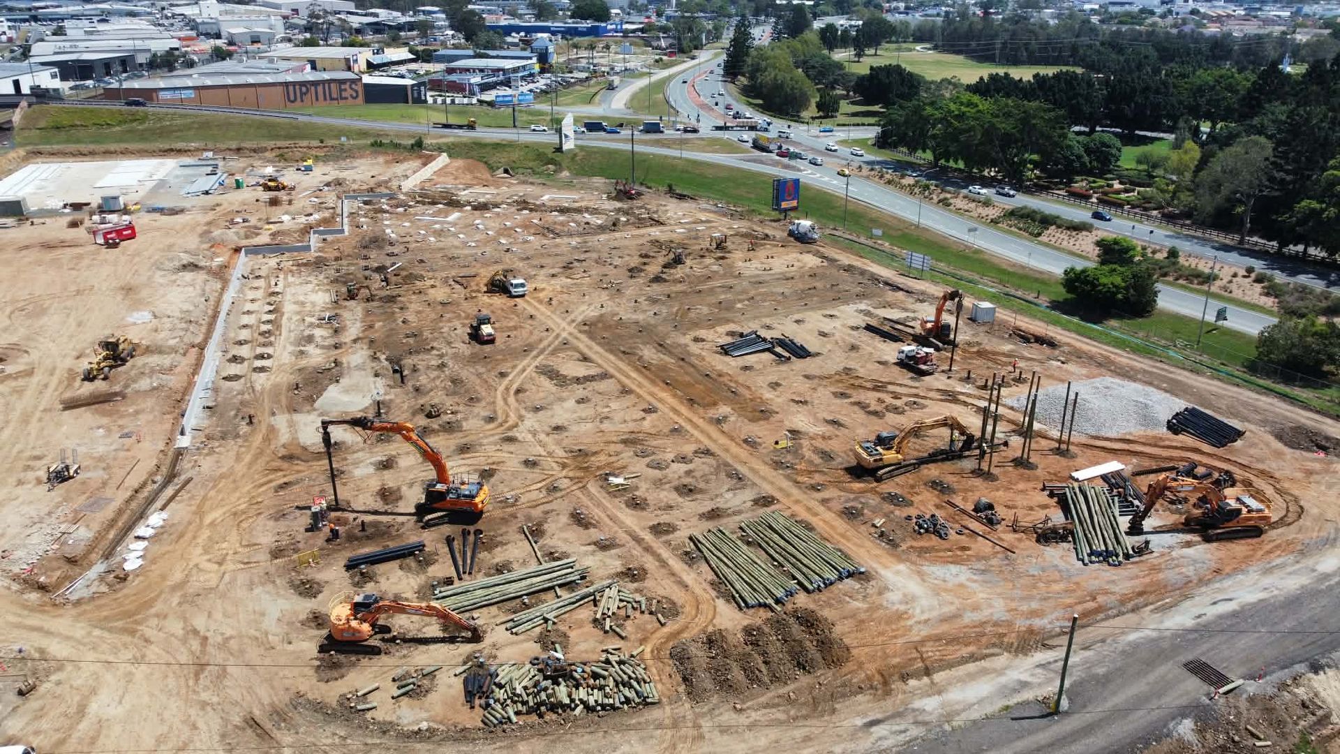 Timber piling on the Gold Coast