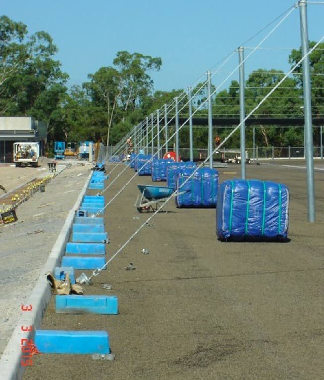 Raked Tension Piles