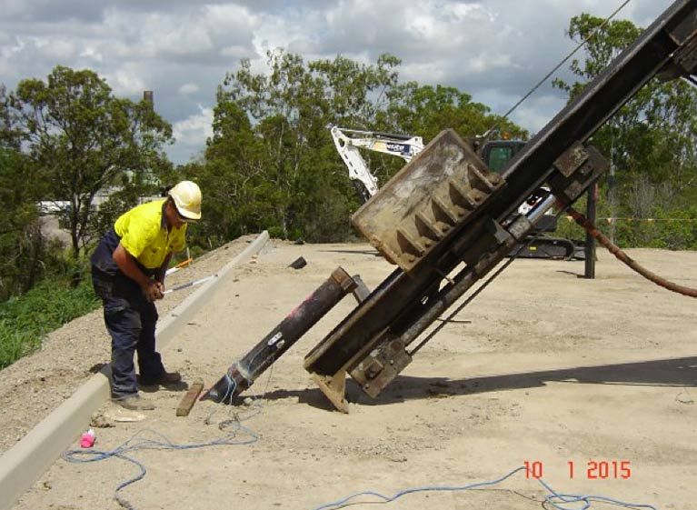 Raked Tension Piles